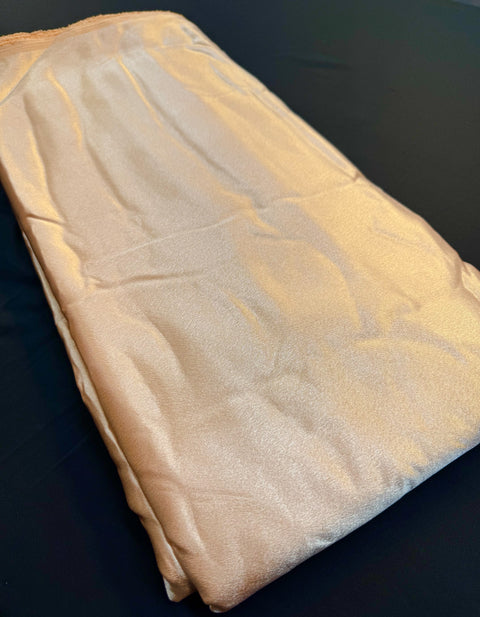 Beige Gold colour Japanese Satin Silk beautiful soft fabric(Per meter) 112cm width