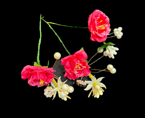 BEAUTIFUL ROSE HAIR JURA PIN (EACH)