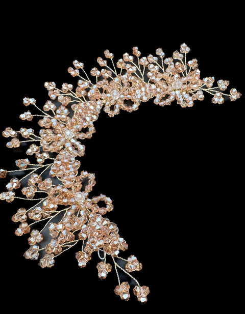 Very shiny and sparkly crystals with pearls hair accessories for styling hair (perfect for curls or hair bun style) easy to use