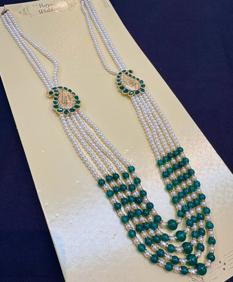 Pearls beautiful mala for groom sherwani