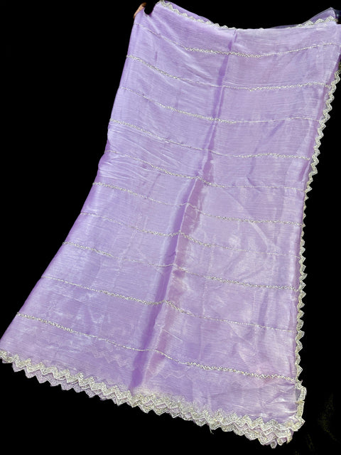 Jimmy Choo base fabric With Beautiful handwork all over on Saree and border