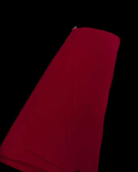 Cherry Red color Pure and soft Georgette Fabric (per meter)