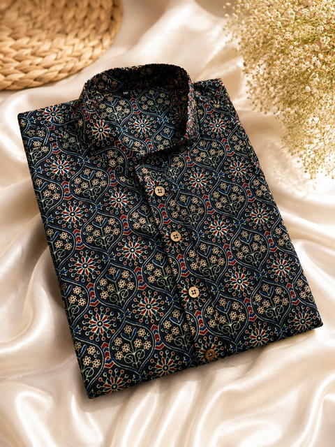 Pure cotton based Men’s Printed kurti (sizes mentioned in inches ,not according to the label on Kurti)size 44 kurti- Length 40 inches and size 46-length 42 inches ) Kurti only. Pants not included.