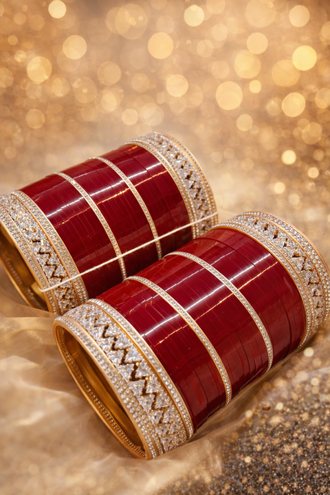 Beautiful traditional look AD stone Bridal Chura