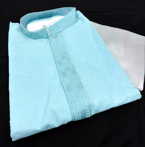 Pure cotton based Plain kurta with white pajama Set