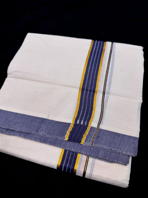 Woven Cotton Kerala Mundu / Dhoti in off White ( 4 mtrs )