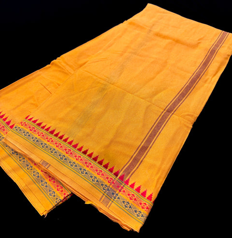 Kesari Colour cotton based apx 5 meter Dhoti