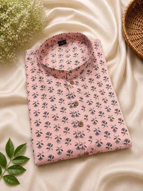Pure cotton based Men’s Printed kurti (sizes mentioned in inches ,not according to the label on Kurti)size 44 kurti- Length 40 inches and size 46-length 42 inches ) Kurti only. Pants not included.