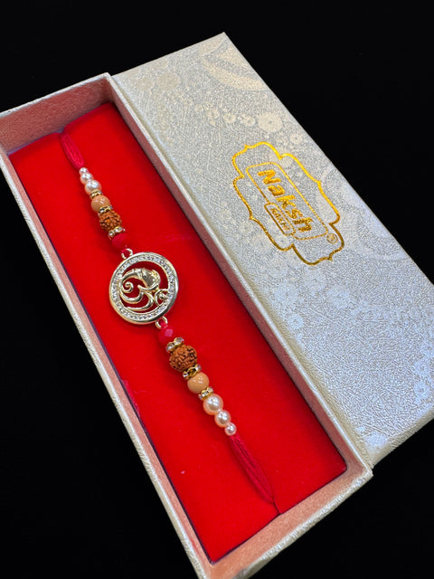 AD stone Beautiful Rakhi in nice pack gift box