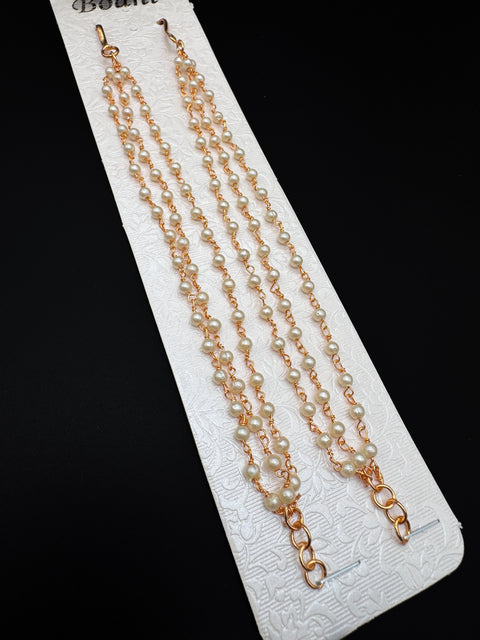 Pearl work beautiful earring support Sahare