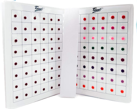 Mat look Multicoloured Bindi Book (480 Bindi in one book)all pages attached