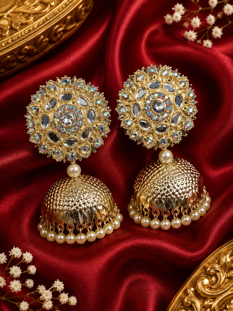 Pearls & Stone Design Beautiful Jhumka