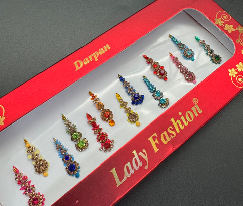 Multicolour Bindi with beautiful Stone work