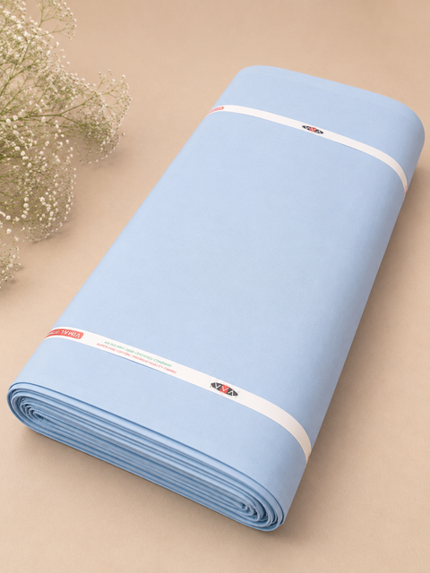 Icy Blue color Pure full Voile turban fabric in granola( beige) colour  ($6 Per Meter) (Slight variation in color may occur)