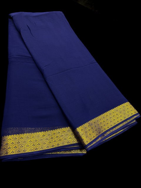 Very very soft pure chiffon georgette Beautiful zari border plain Saree