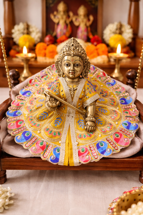Size 4 Laddu Gopal dress, Laddu Gopal outfit, Kanha ji dress, Krishna dress, handmade deity dress, Janmashtami dress, Thakur ji poshak, Bal Gopal dress (only Dress) price each dress