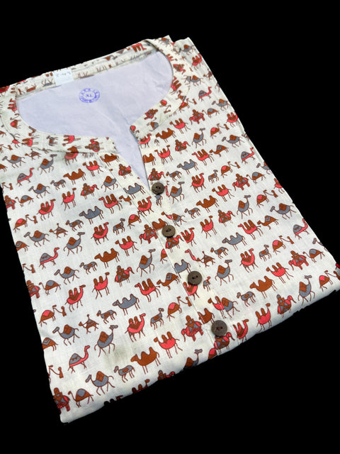 Pure Cotton based Printed short Kurti for girls /Ladies (Size 38 - length 28 inches, Size 42 ,46, 48 length -31 inches)sleeves 17 inch