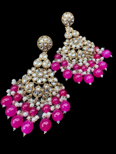 Kundan with beautiful pearls heavy look Earrings with lite weight