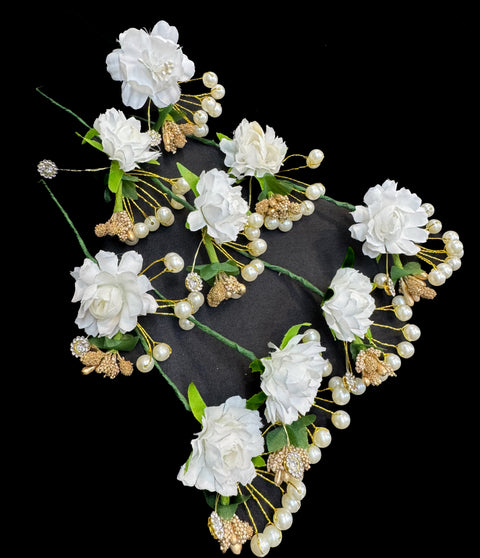 BEAUTIFUL RED FLOWER HAIR JURA PIN (EACH)