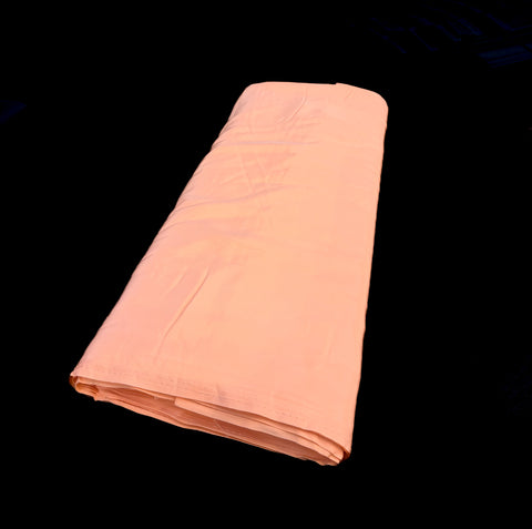 Creamy Peach color Pure and soft Crepe Silk Fabric (per meter)