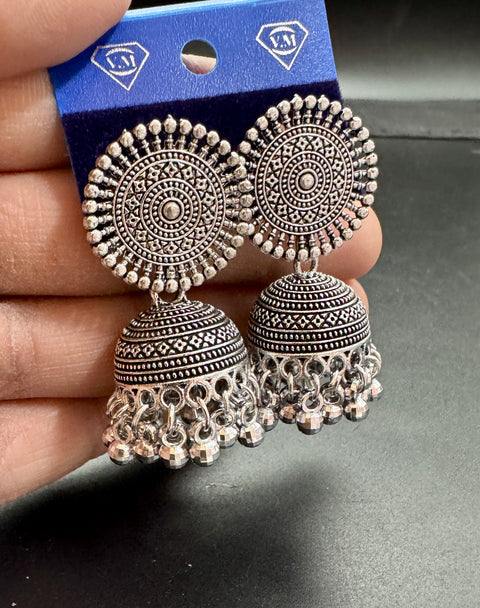 Beautiful oxidised small jhumka