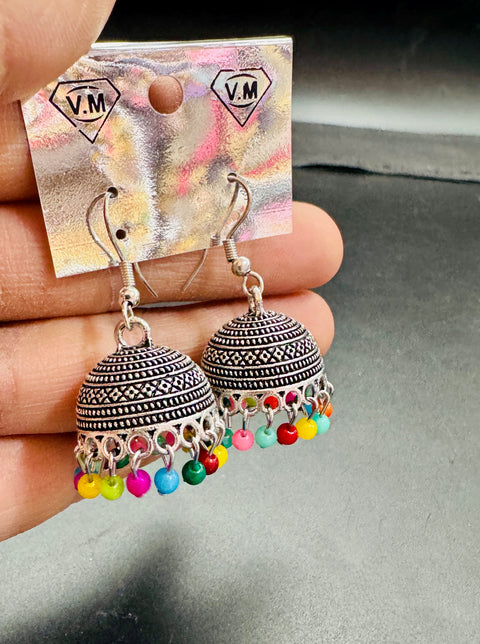 Beautiful oxidised small jhumka