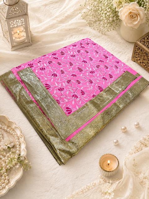 Cotton based Embroidery work Rumala Sahib (Double Set With Palkan)