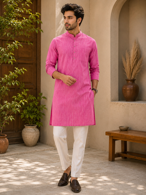 Pure cotton based Men’s Printed kurti (sizes mentioned in inches ,not according to the label on Kurti)size 44 kurti- Length 40 inches and size 46-length 42 inches ) Kurti only. Pants not included.