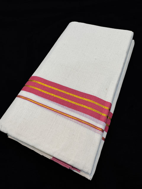 Woven Cotton Kerala Mundu / Dhoti in off White ( 4mtrs )