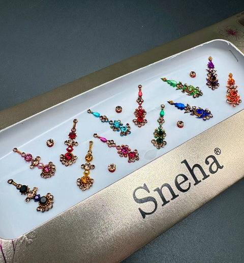 Multicolour Bindi with beautiful Stone work