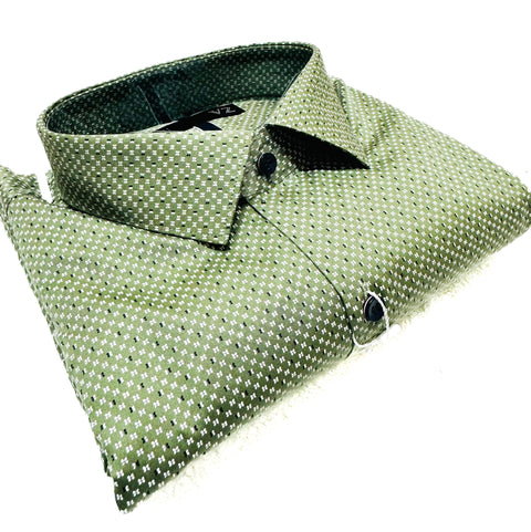 Cotton based beautiful mat look printed Shirt