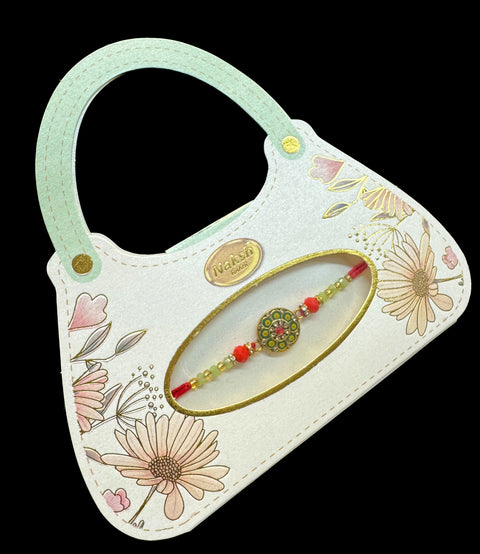 Meenakari work Beautiful Stone Work Rakhi in nice pack