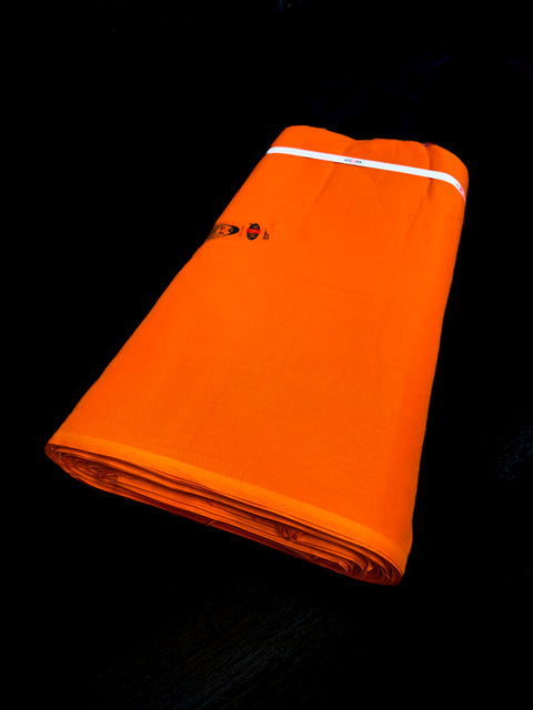 Bright Orange colour Rubia Voile turban fabric ($5 Per Meter)