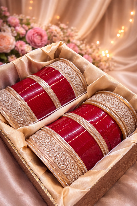 Plus size Beautiful traditional look stone work Bridal Chura