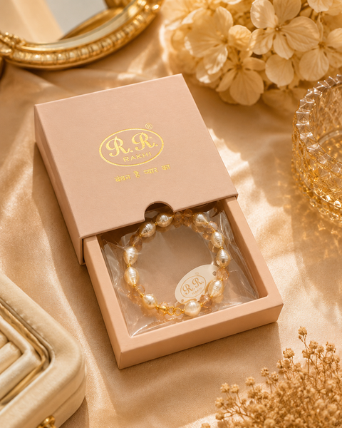 Bhabhi Rakhi Stylish designer  with pearl detailing, presented in a premium gift box  (price per bracelet)