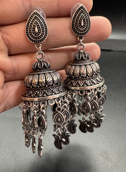 Beautiful oxidised bigger jhumka