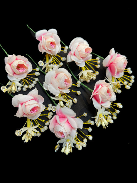 BEAUTIFUL RED FLOWER HAIR JURA PIN (EACH)