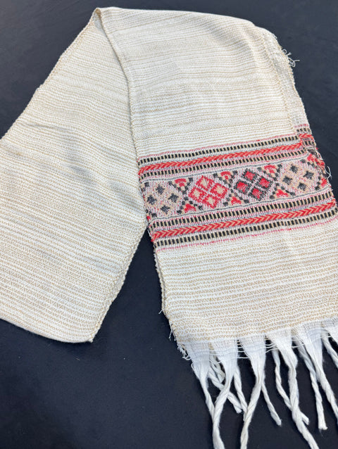 Cream Beige colour cotton based apx2 mtr Gamcha(Upvastram for Dhoti )