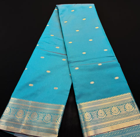 Beautiful Soft Silk Saree With Zari Border And Plain Blouse