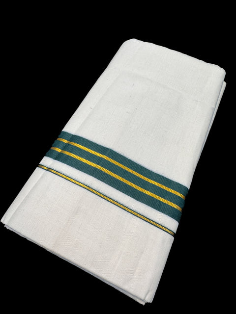 Woven Cotton Kerala Mundu / Dhoti in off White ( 4mtrs )