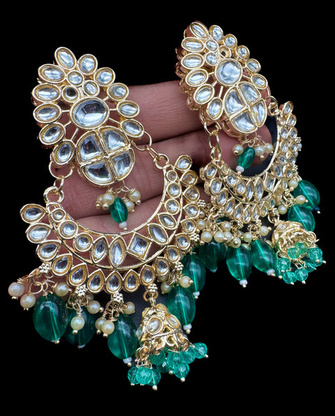 Kundan with beautiful pearls heavy look Earrings