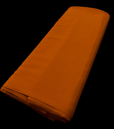 Orange color Pure and soft Crepe Silk Fabric (per meter)