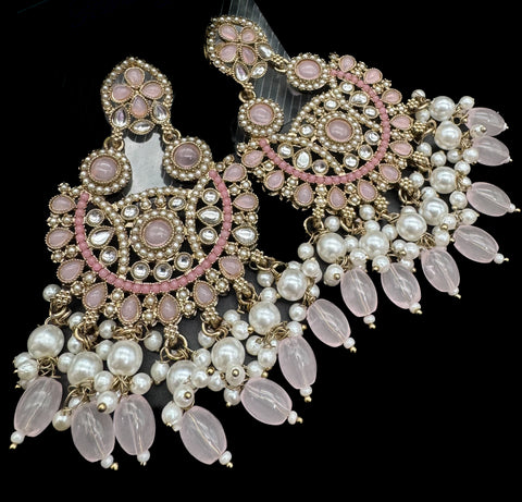 Kundan & pearl work stylish earrings