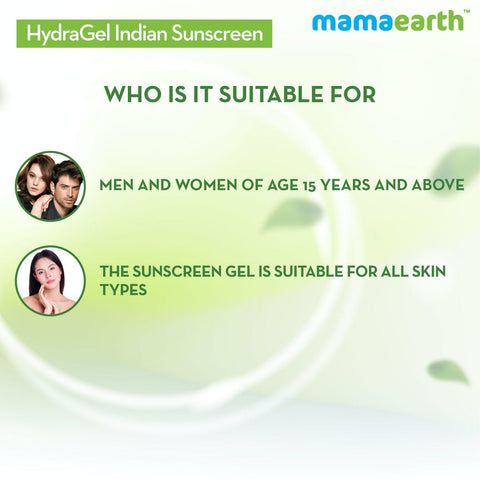 Mamaearth HydraGel Indian Sunscreen with Aloe Vera & Raspberry for Sun Protection – 50 g
