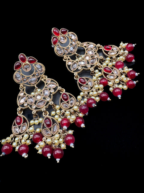 Beautiful Polki & Pearls work bigger earrings (very lite weight)