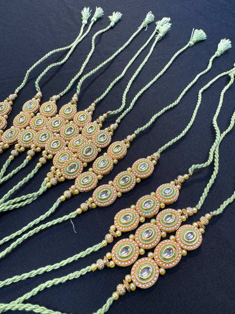 Rakhi Dhaaga Beautiful Stone Work (price per dhaaga )