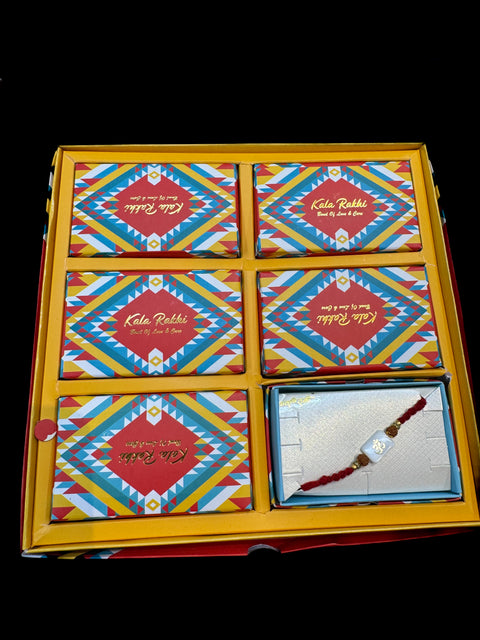 Beautiful Stone Work Rakhi in nice pack gift box