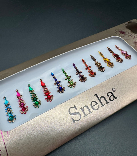 Multicolour Bindi with beautiful Stone work