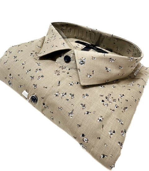 Cotton based beautiful mat look print Shirt