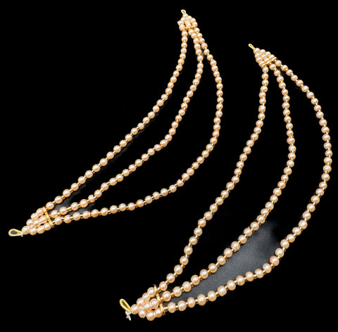 Pearl work beautiful earring support Sahare